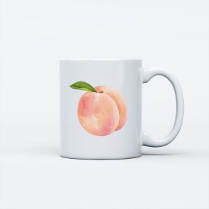 Fruit Theme Ceramic Mug - Peach
