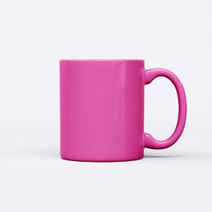 Classic Solid Color Ceramic Mug - Pink