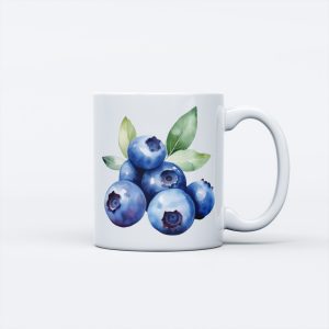 Fruit Theme Ceramic Mug - Blueberry
